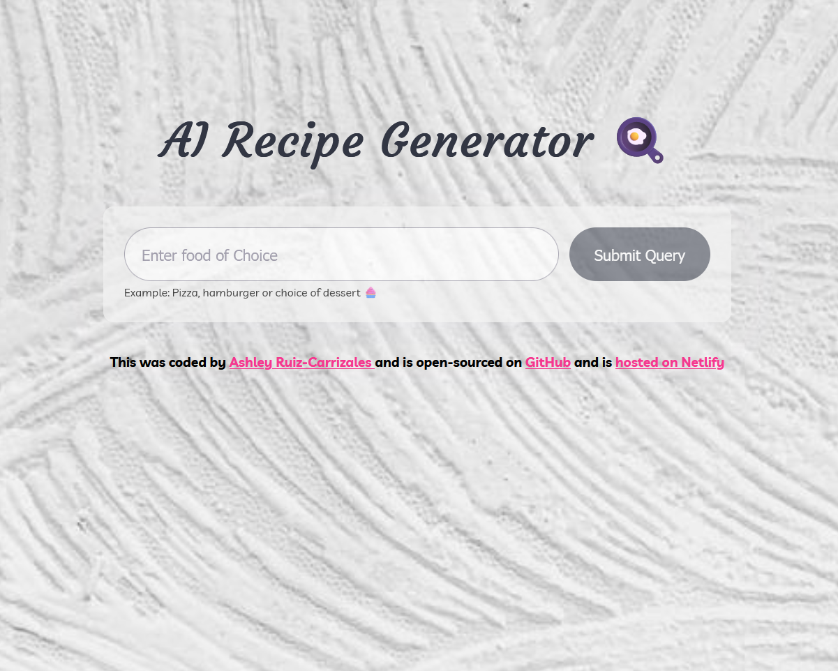 Ai recipe app preview